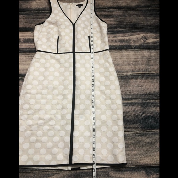 Ann Taylor Beige Sheath Dress Polka Dot - Picture 8 of 8